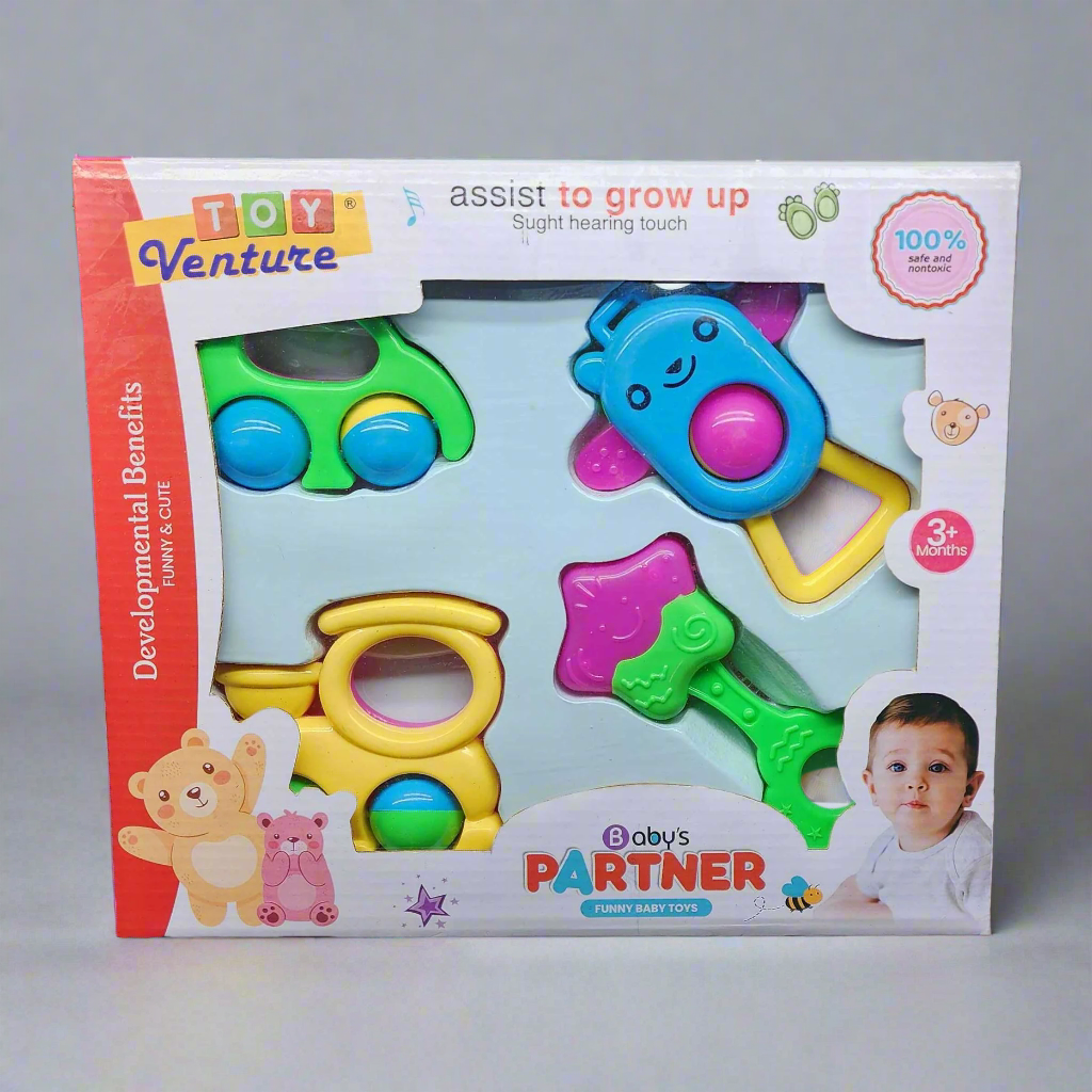RATTLES 4 PCS BOX TOY FOR KIDS