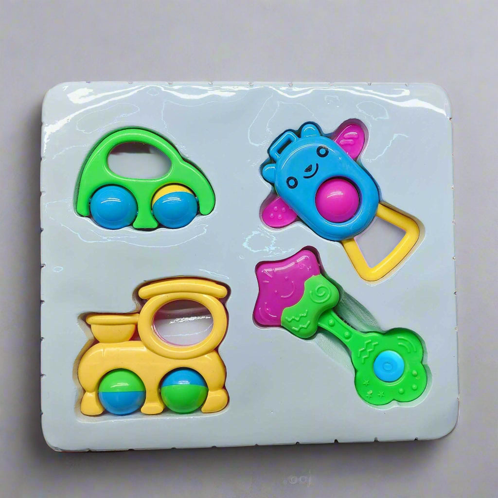 RATTLES 4 PCS BOX TOY FOR KIDS