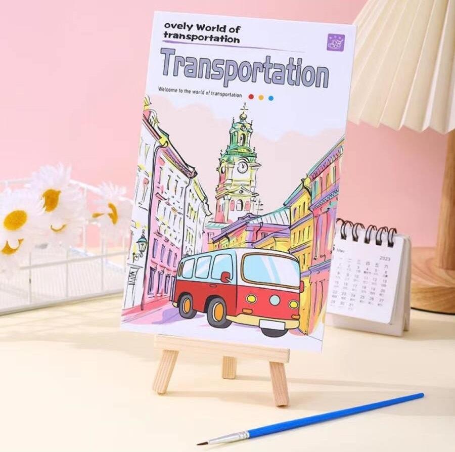 Large 12 Pages Watercolor Coloring Book - Junior Junction