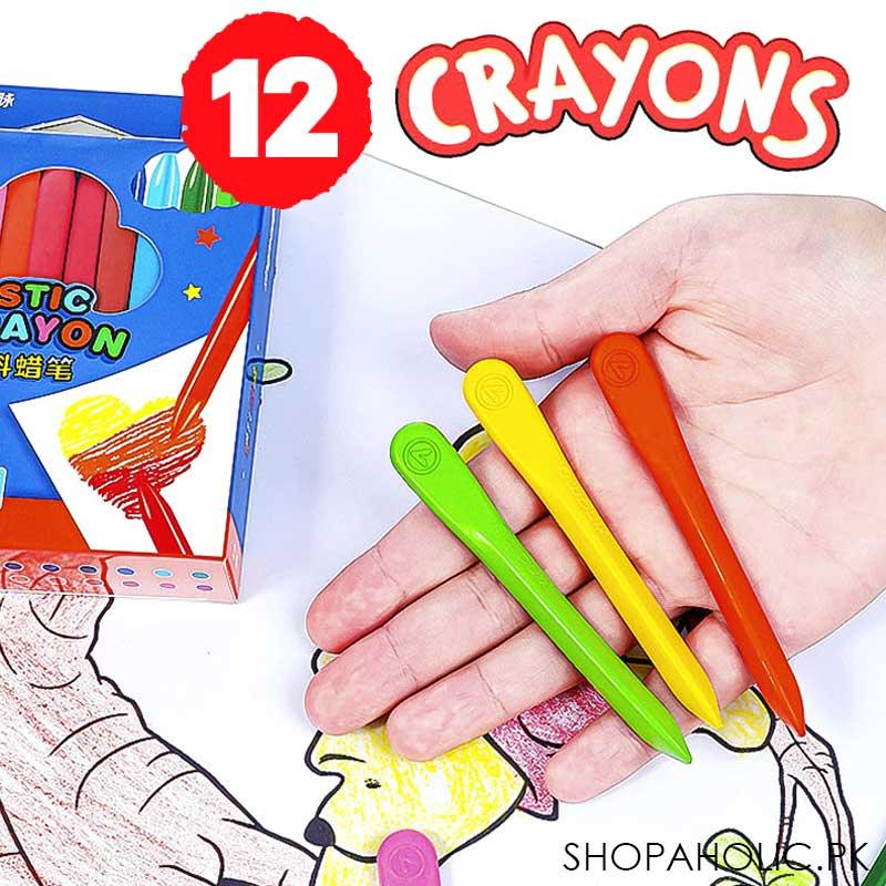 Plastic Crayons - Pack of 12 - Junior Junction