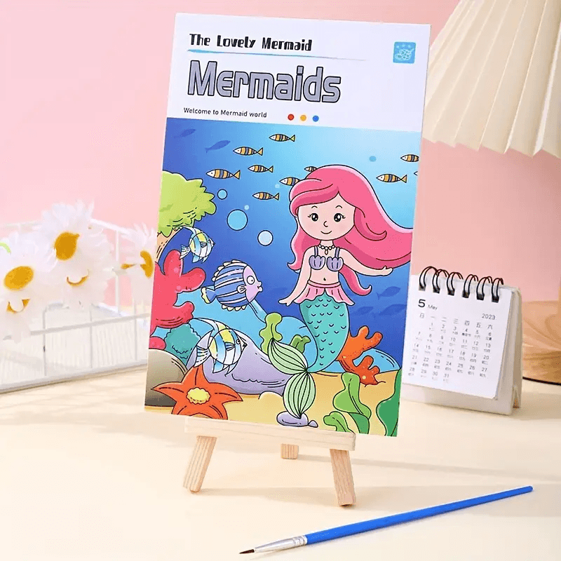 Large 12 Pages Watercolor Coloring Book - Junior Junction