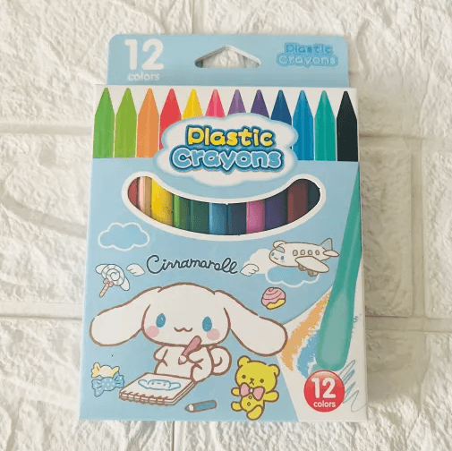 Triangular Plastic Crayon Pack of 12