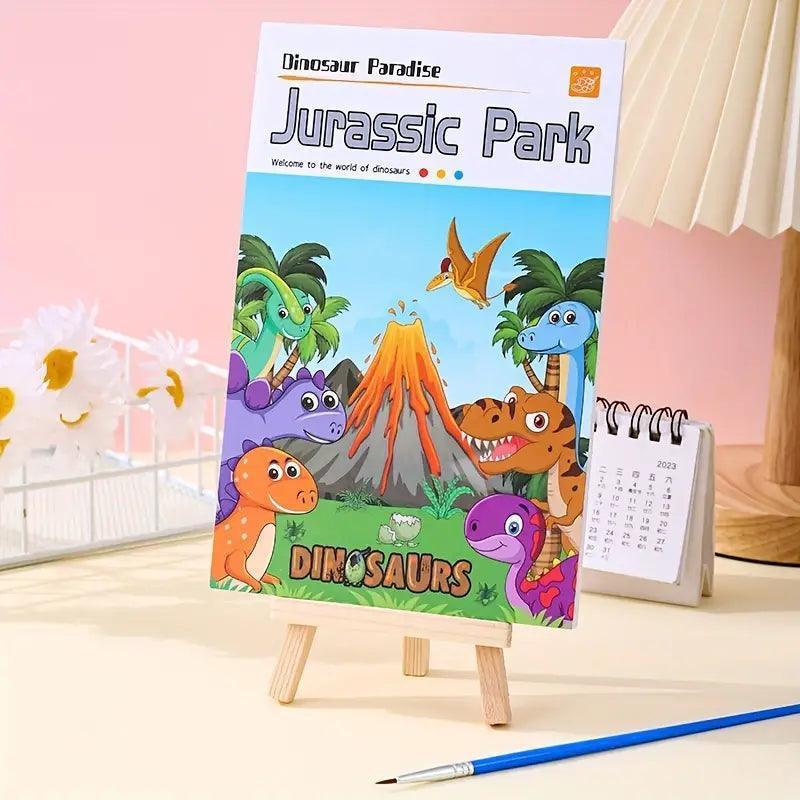 1 Random Watercolor Book(12pages) + 2 MAGIC WATER BOOKS + 2 PENS + 8.5 inch LCD WRITING TABLET - Junior Junction