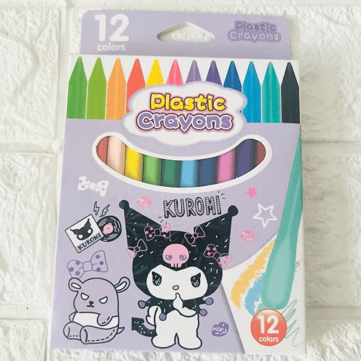 Triangular Plastic Crayon Pack of 12