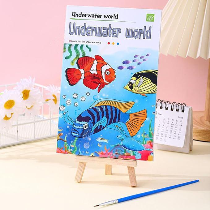 Large 12 Pages Watercolor Coloring Book - Junior Junction
