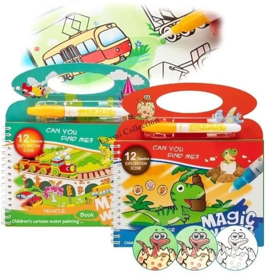 Magic Water Coloring Book Horizontal Style - Junior Junction