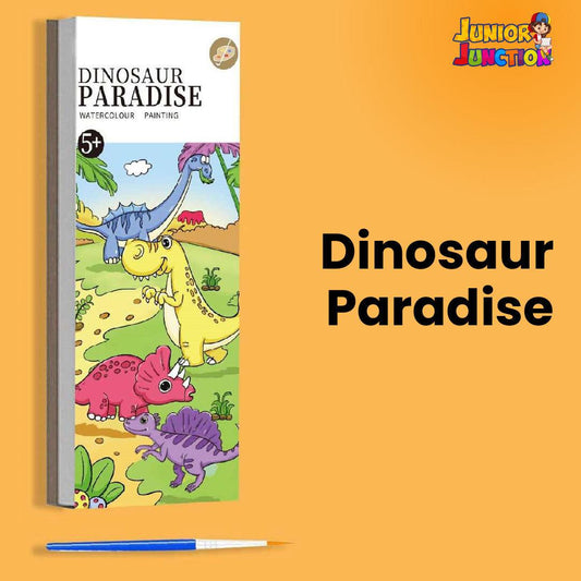 Portable Watercolor Coloring Book 20 Pages-6 Colors per Page & 1 Free Paint Brush - Junior Junction