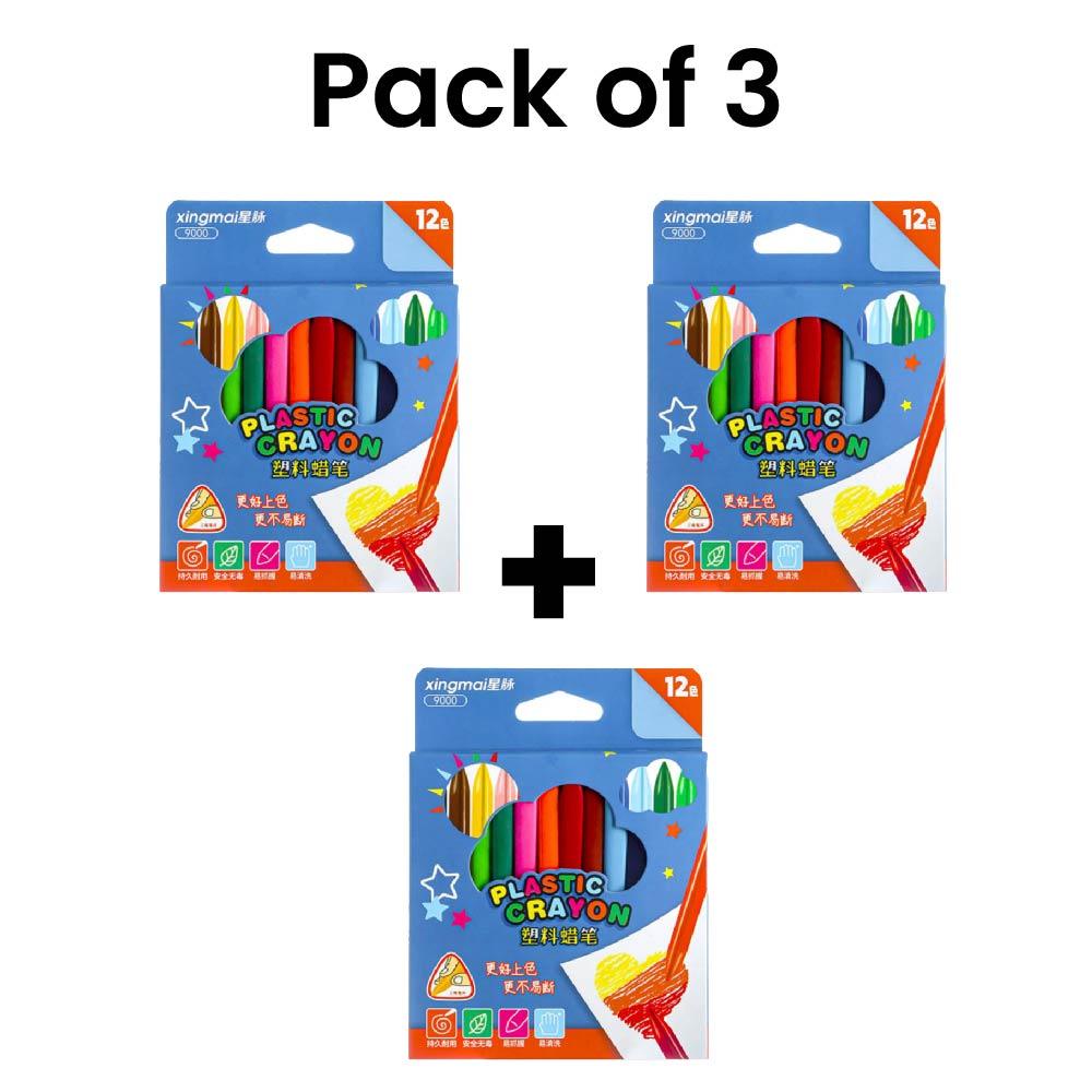 Plastic Crayons - Pack of 12 - Junior Junction