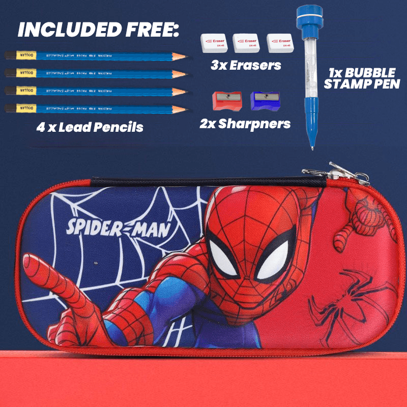 3D Cartoon Geometry Case with Free Stationery