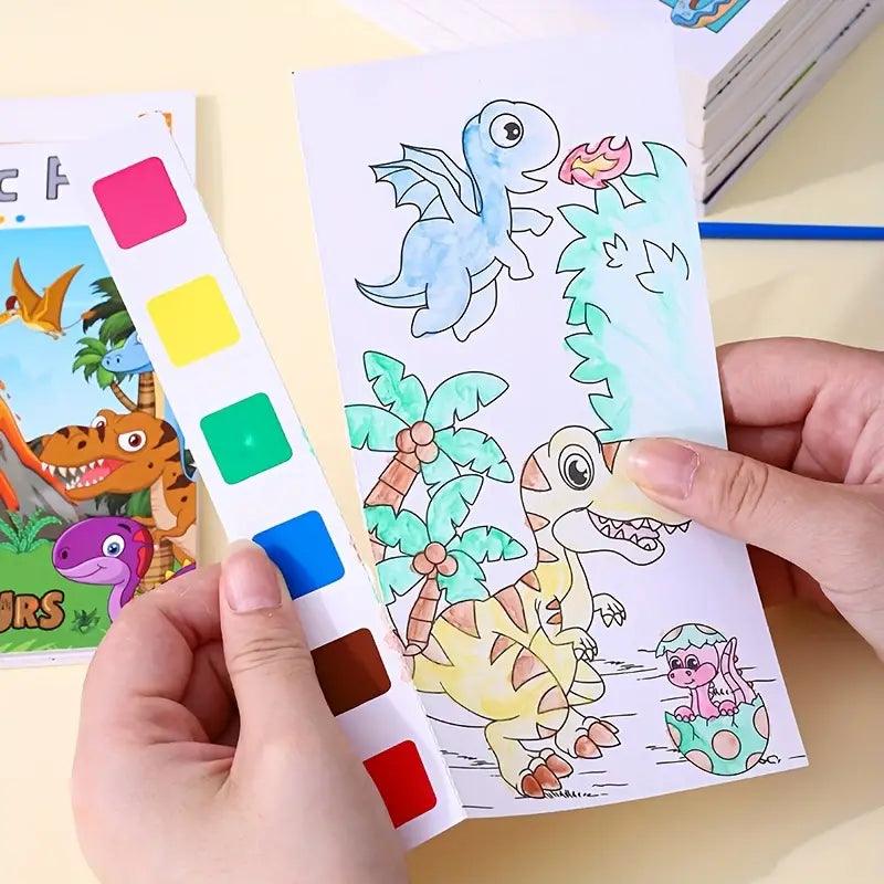 Large 12 Pages Watercolor Coloring Book - Junior Junction