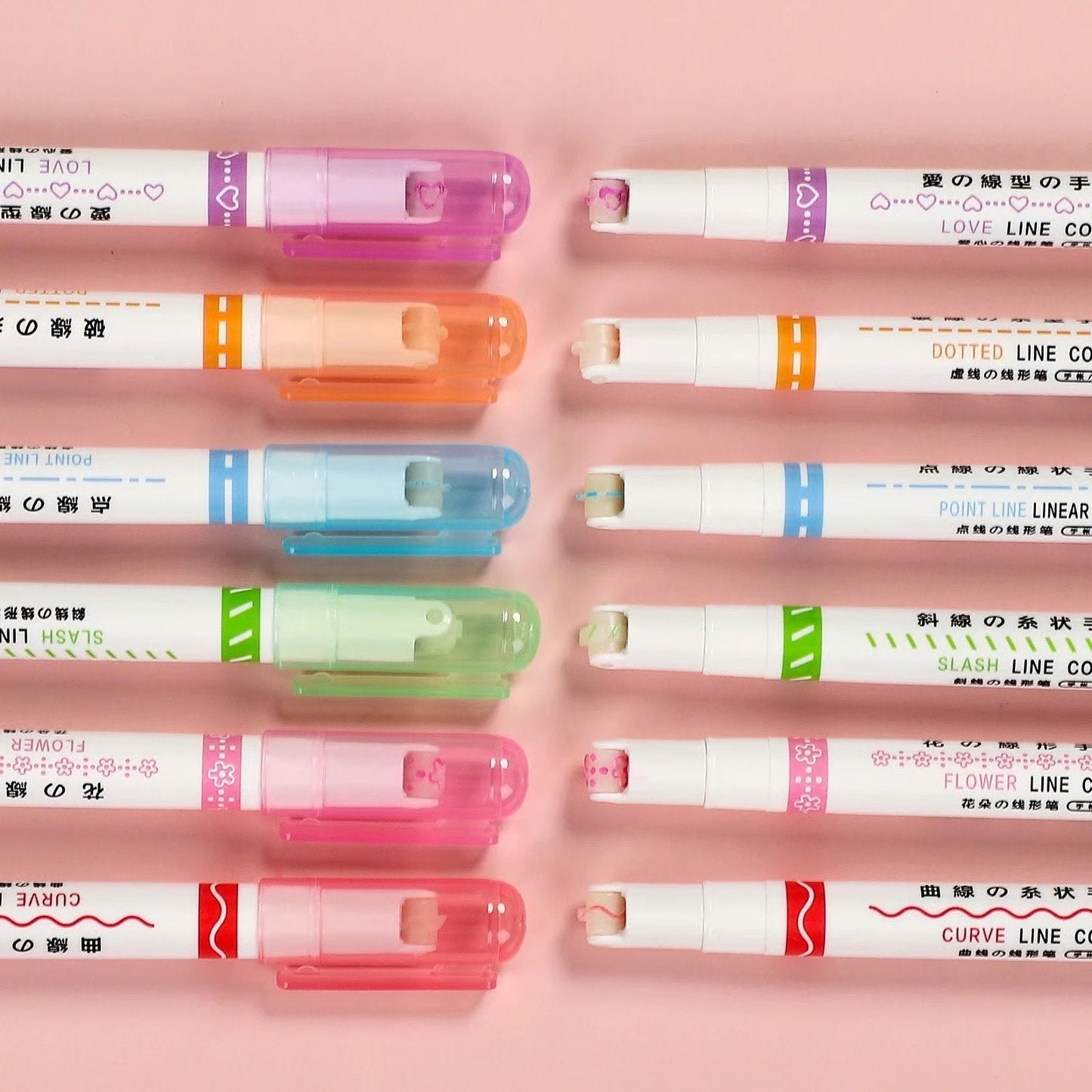 Pattern Roller Color Pen Set Of 6