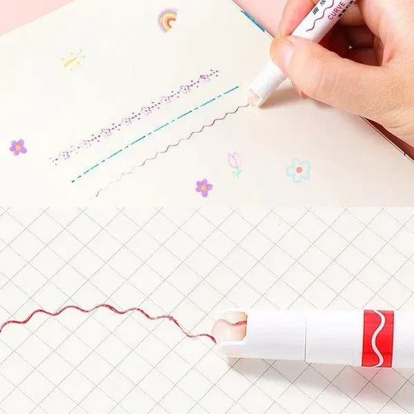 Pattern Roller Color Pen Set Of 6