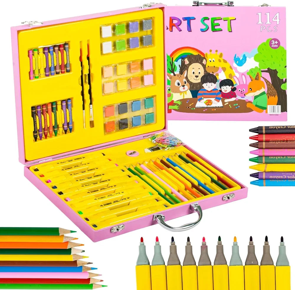 114 PC Wooden Art Set