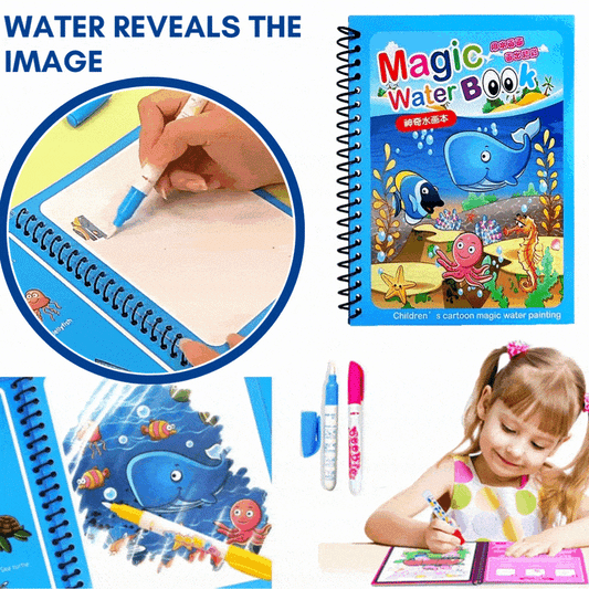 Magic Water Book (Reusable) + 1 Magic Water Pen - Junior Junction