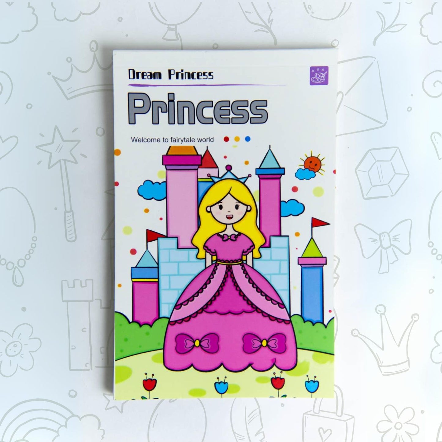 Large 12 Pages Watercolor Coloring Book