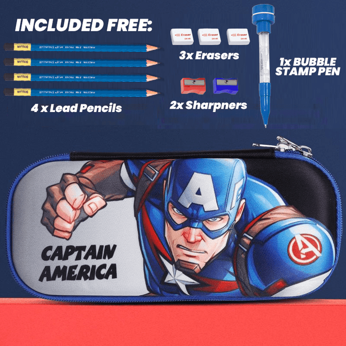 3D Cartoon Geometry Case with Free Stationery – Junior Junction