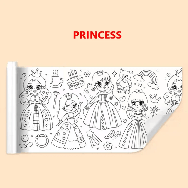 Kids Coloring & Painting Roll With Different Themes - Junior Junction