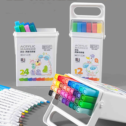 Acrylic Markers Set - Double Sided