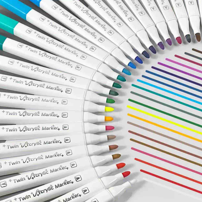 Acrylic Markers Set - Double Sided