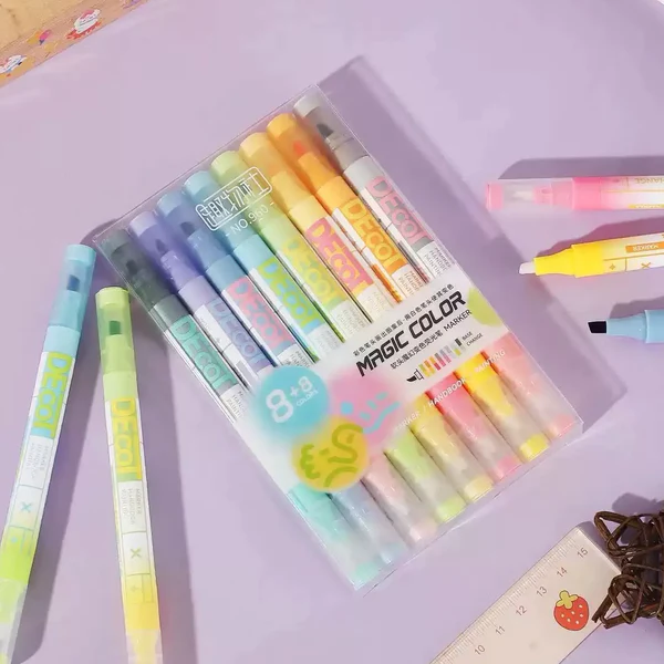 Magic Double-Sided Color Markers - Set of 8