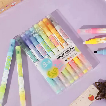 Magic Double-Sided Color Markers - Set of 8