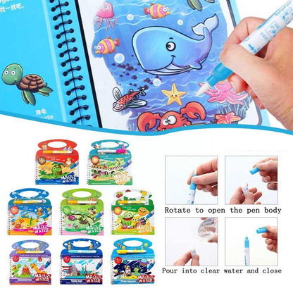 Magic Water Coloring Book Horizontal Style - Junior Junction