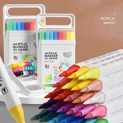 Acrylic Markers Set - Double Sided
